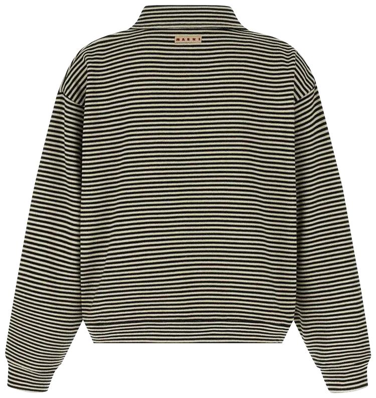 Marni Knitted Polo Roundneck Sweater Black