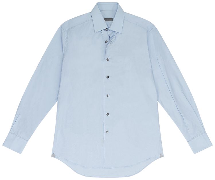 Lanvin Popeline Gamme Claire Button Down Shirt Pale Blue