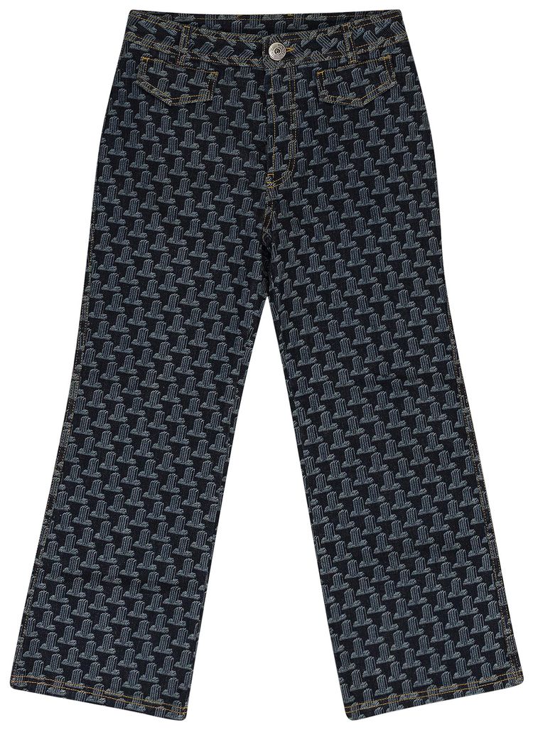 Lanvin Slim Denim Straight Fit Jeans Bleu Marine