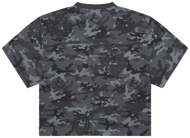 Denim Tears Camo Cotton Wreath Mesh Football Top Black Black Camo
