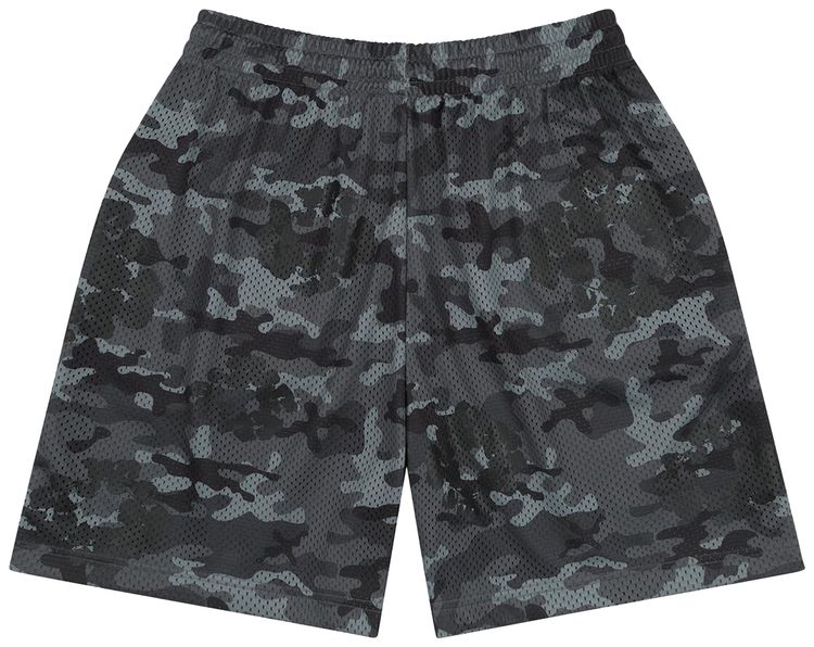 Denim Tears Camo Cotton Wreath Mesh Shorts Black