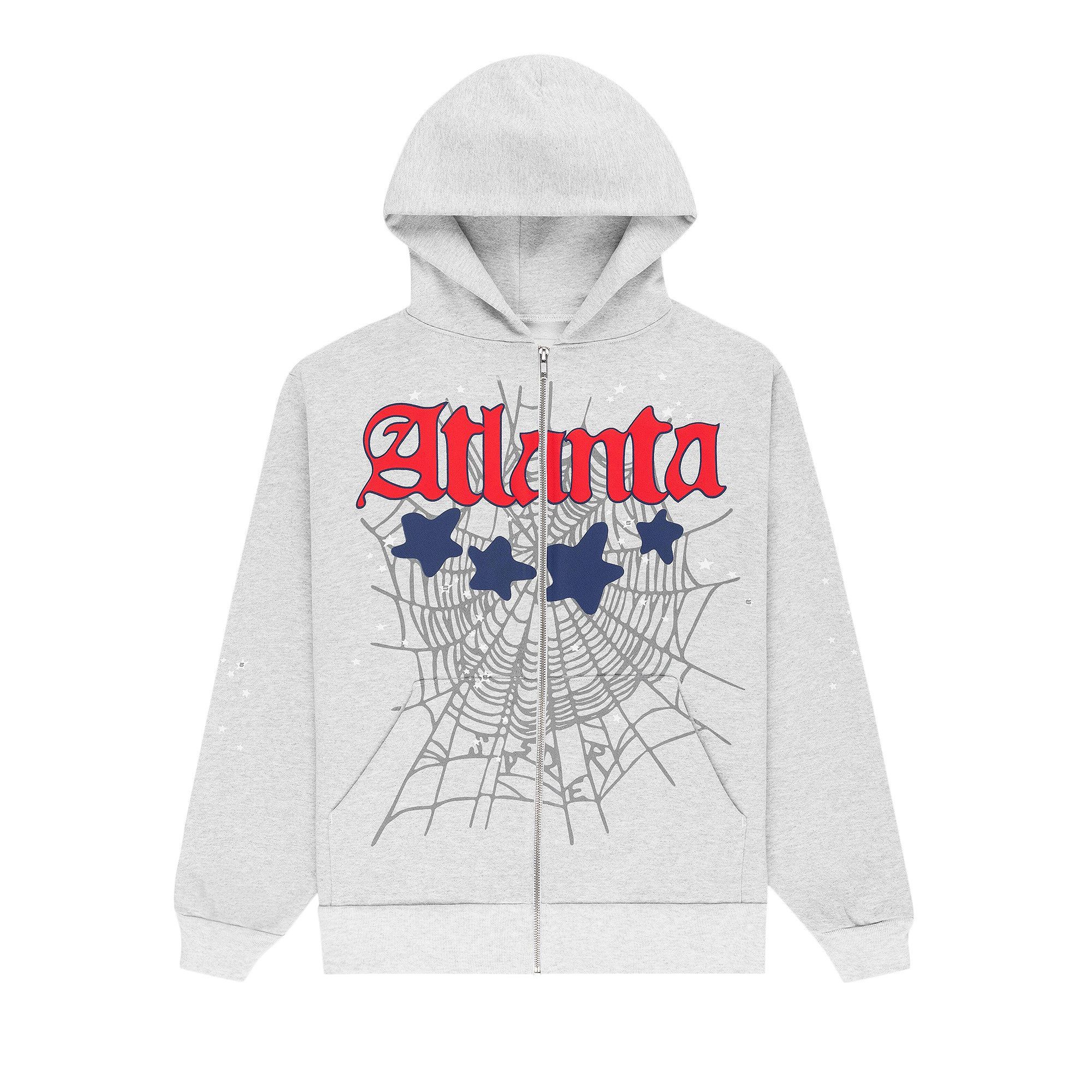 Buy Sp5der Atlanta Full Zip Hoodie 'Heather Grey' - ST028FW25HGR