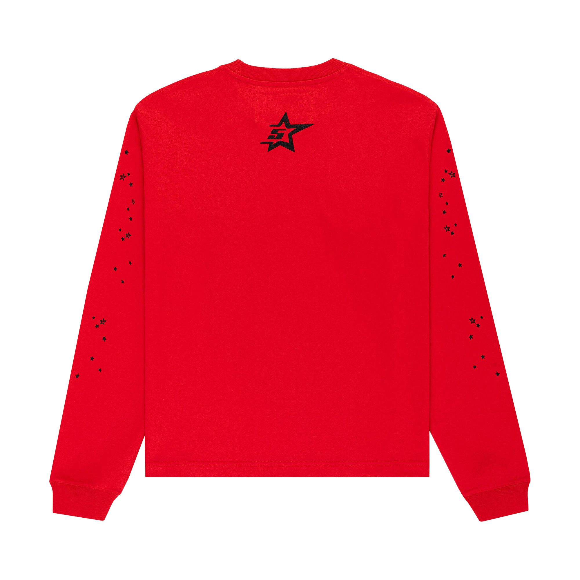 Buy Sp5der Punk V2 Long-Sleeve 'Red' - TE038FW25RED | GOAT