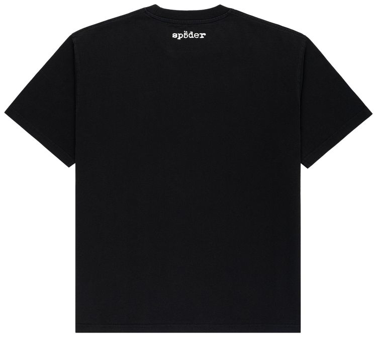 Sp5der Diffused Collegiate Tee Black