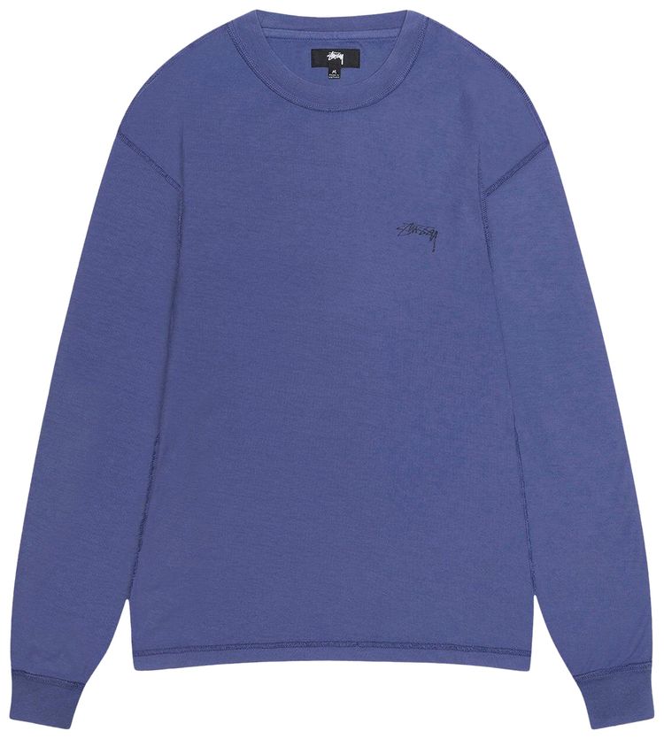 Stussy Lazy Long Sleeve Tee Vintage Navy