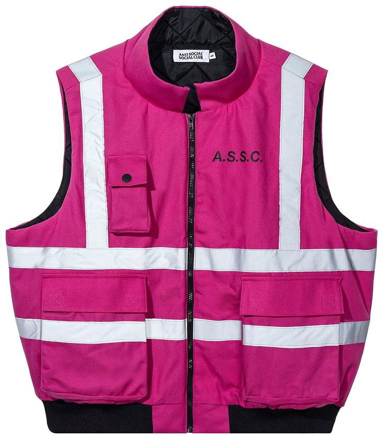 Anti Social Social Club Hi Vis Work Vest Neon Pink
