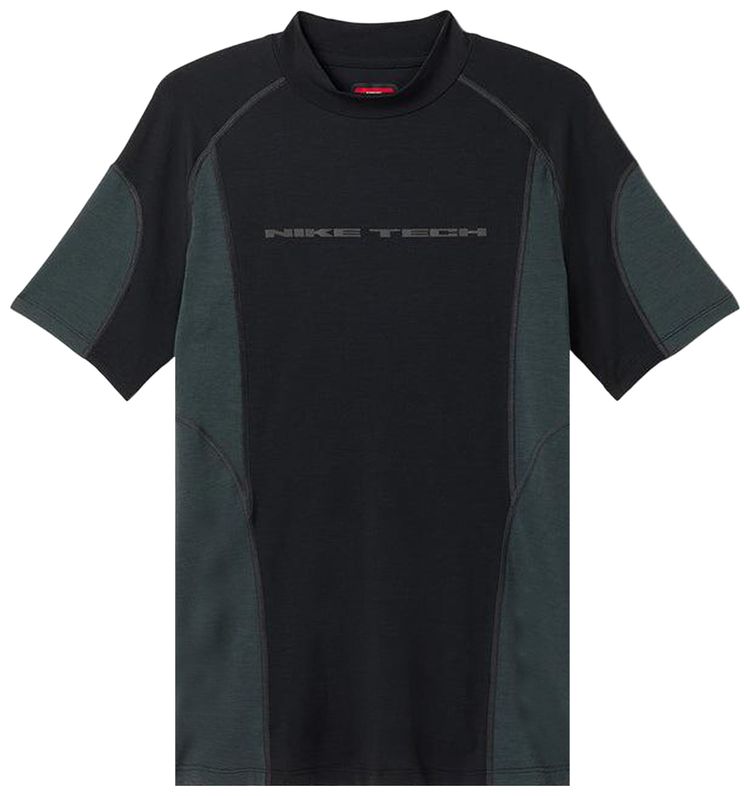 Nike Tech Dri FIT Short Sleeve Base Layer Top BlackAnthracite