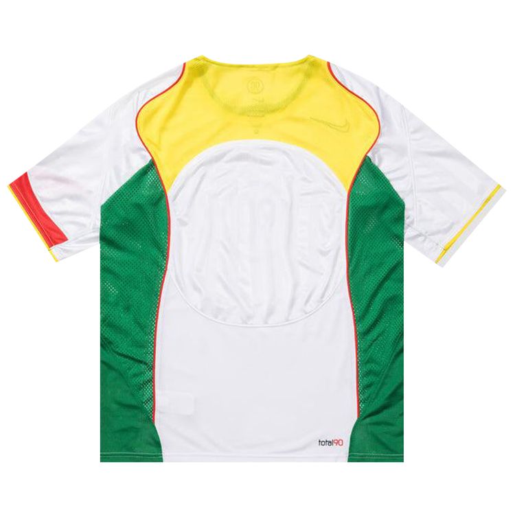 Nike T90 Dri Fit Soccer Jersey WhiteOpti YellowLight CrimsonBlack