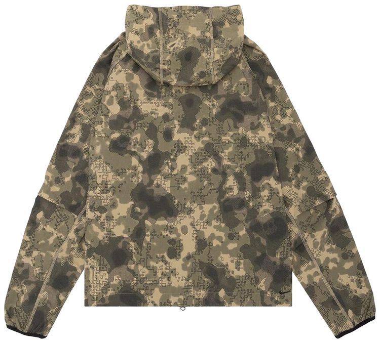 Nike Tech Dri FIT Woven Camo Windrunner Oversized Jacket Neutral OliveBlack
