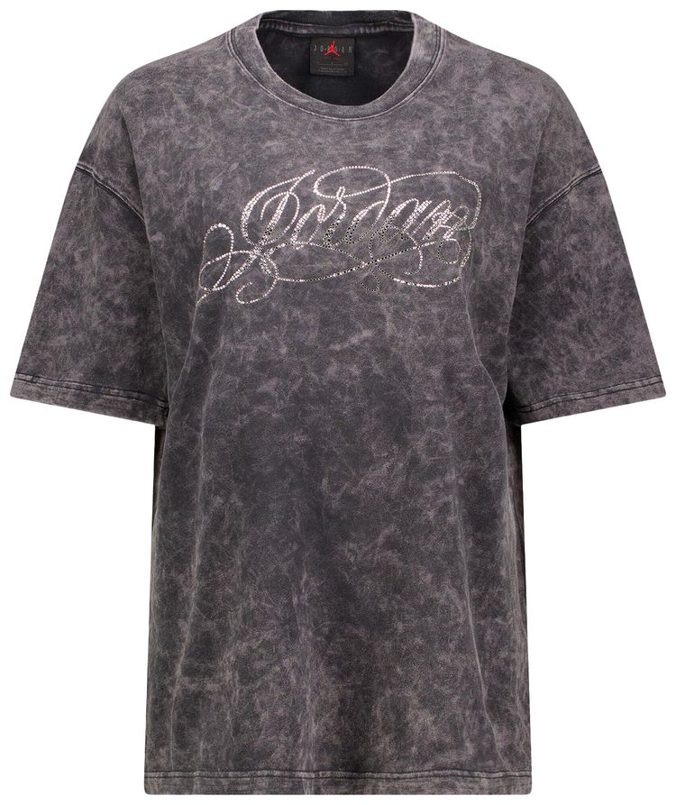 Air Jordan Oversized Crystal T Shirt Off Black