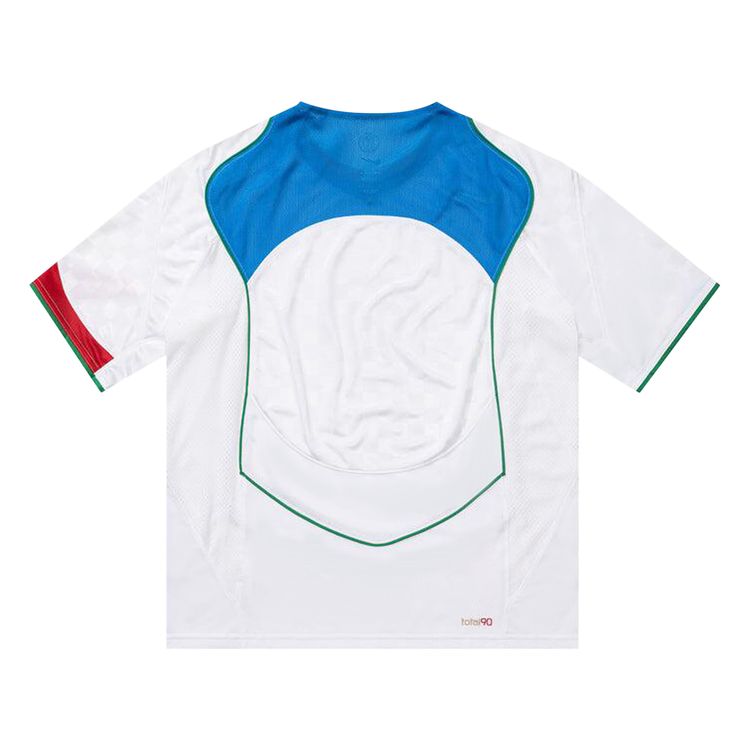 Nike T90 Dri Fit Soccer Jersey WhiteItaly BlueSport RedMetallic Gold