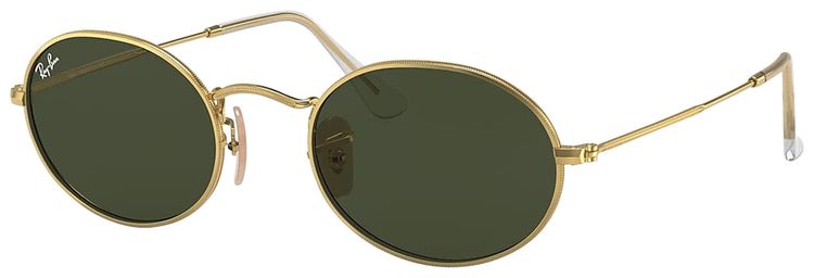 Ray Ban Oval Metal Sunglasses Arista GoldGreen