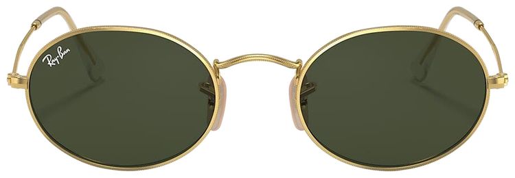Ray Ban Oval Metal Sunglasses Arista GoldGreen