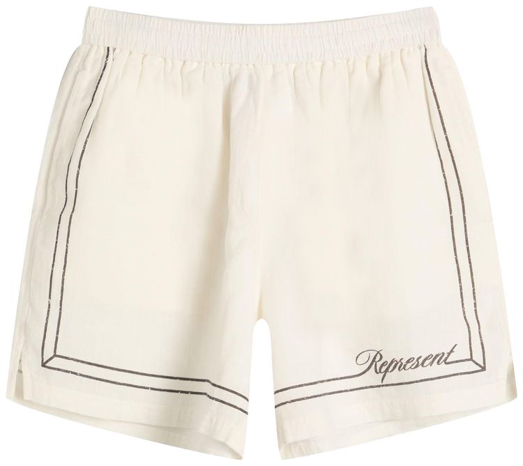 Represent Clo Border Short Whisper White