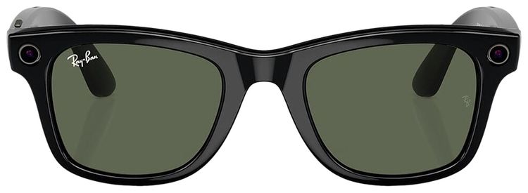 Ray Ban Meta Wayfarer Sunglasses Shiny BlackGreen