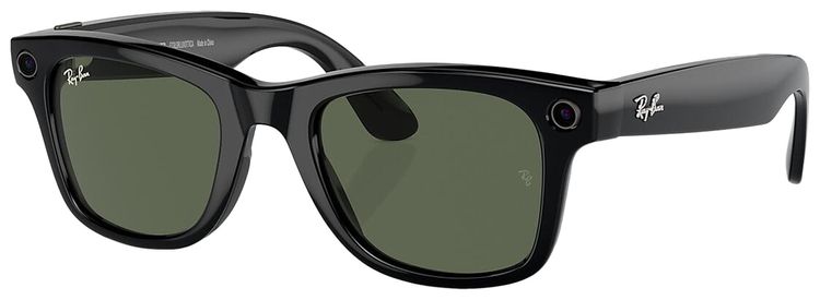 Ray Ban Meta Wayfarer Sunglasses Shiny BlackGreen