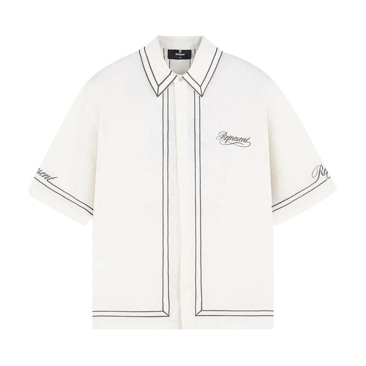 Represent Clo Border Shirt Whisper White