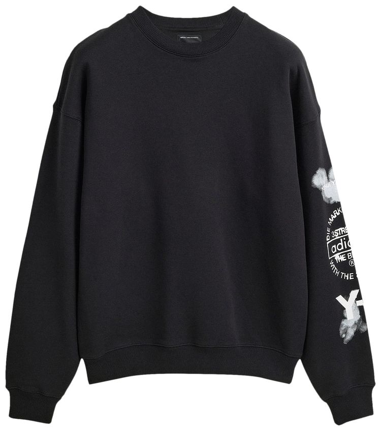 Y 3 Graphic Crew Sweatshirt Black