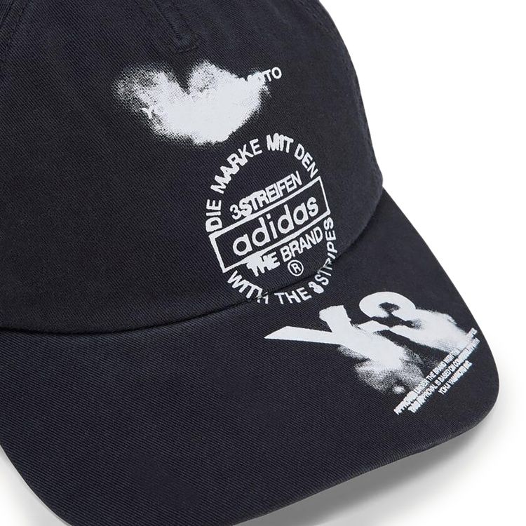 Y 3 Graphic Cap Black
