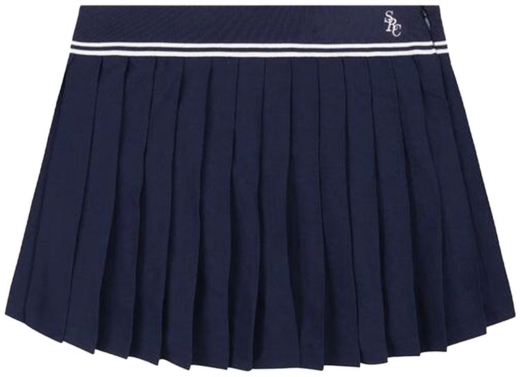Sporty  Rich SRC Logo Abigail Skirt Dark Navy