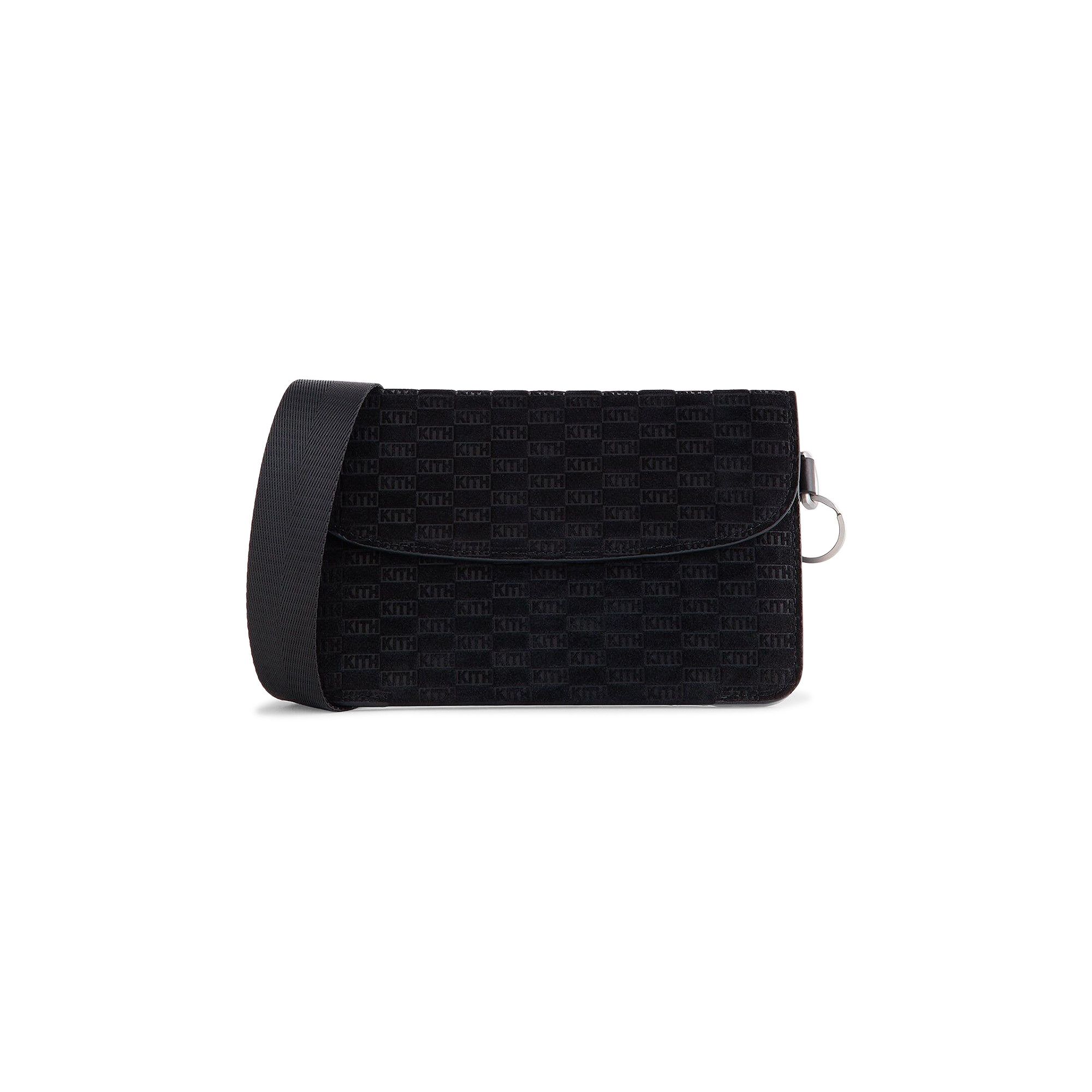 Buy Kith Monogram Suede Envelope K20 Bag 'Black' - KHM040236 001