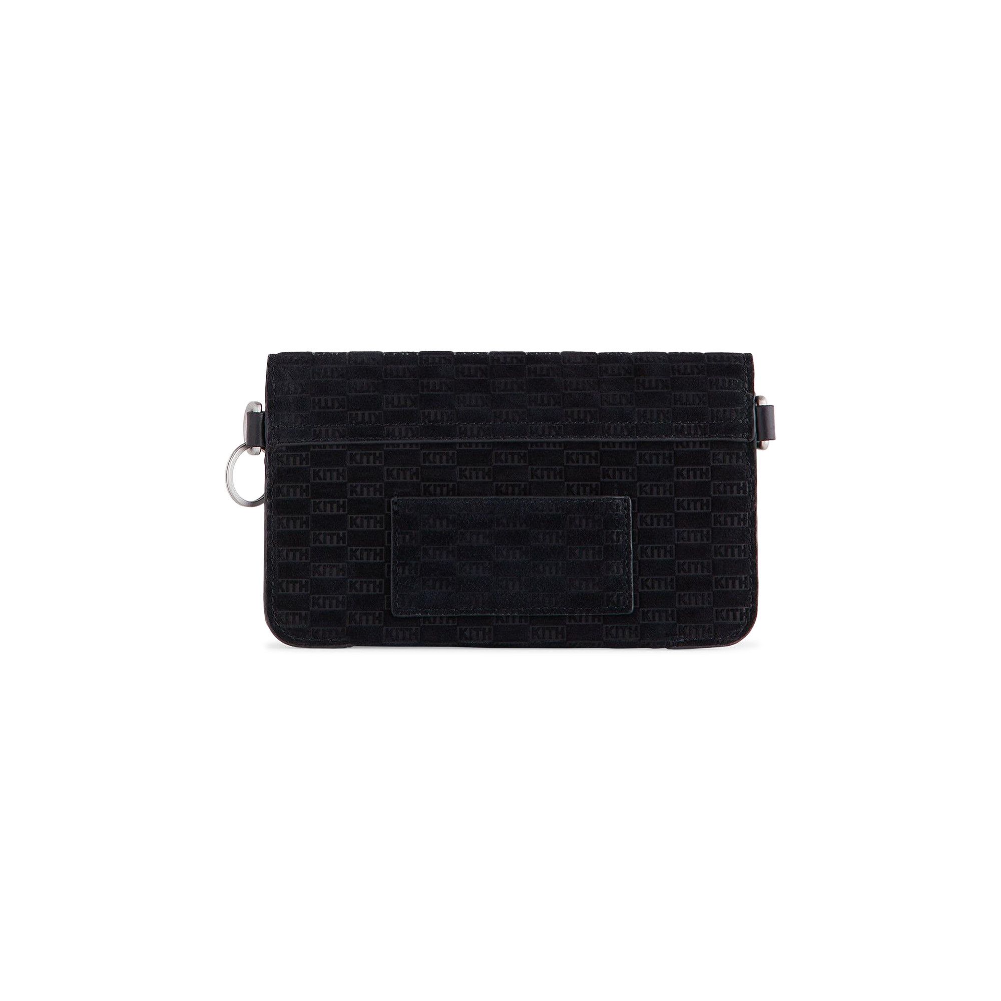 Buy Kith Monogram Suede Envelope K20 Bag 'Black' - KHM040236 001