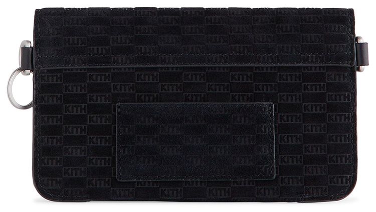 Kith Monogram Suede Envelope K20 Bag Black
