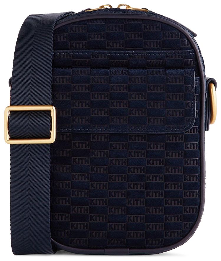 Kith Monogram Suede Passenger K15 Bag Ink