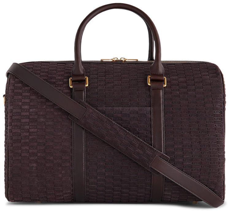 Kith Monogram Suede Traveler K40 Bag Incognito