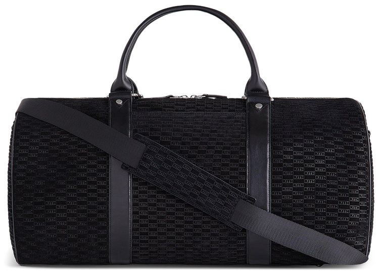 Kith Monogram Suede Traveler K55 Bag Black
