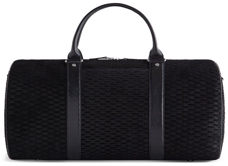 Kith Monogram Suede Traveler K55 Bag Black