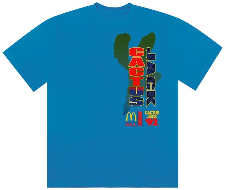 Cactus Jack by Travis Scott x McDonalds All American 92 II T Shirt Blue