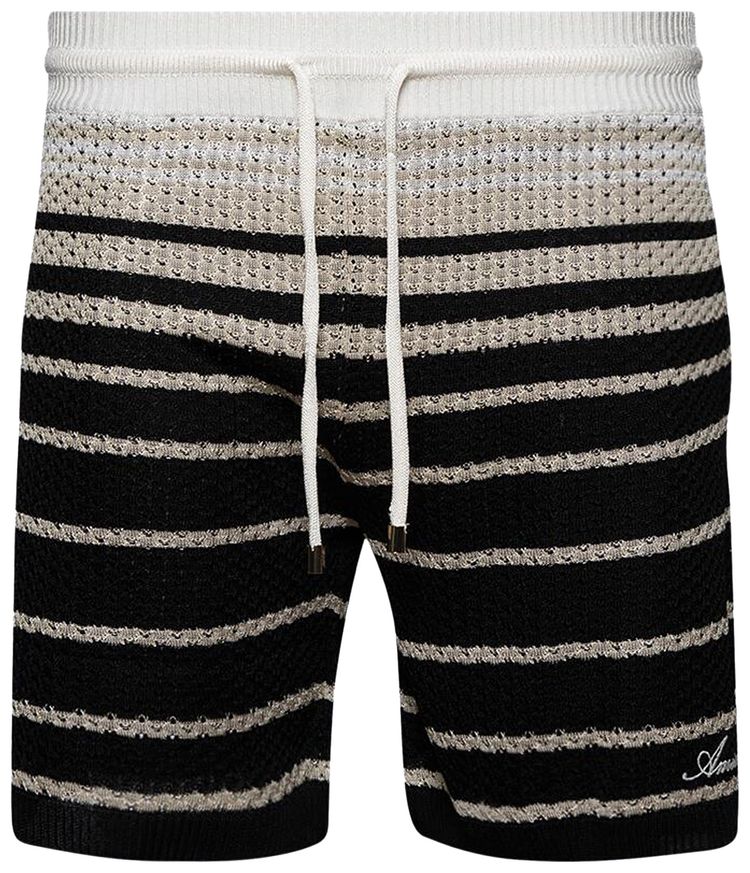 Amiri Striped Short Black