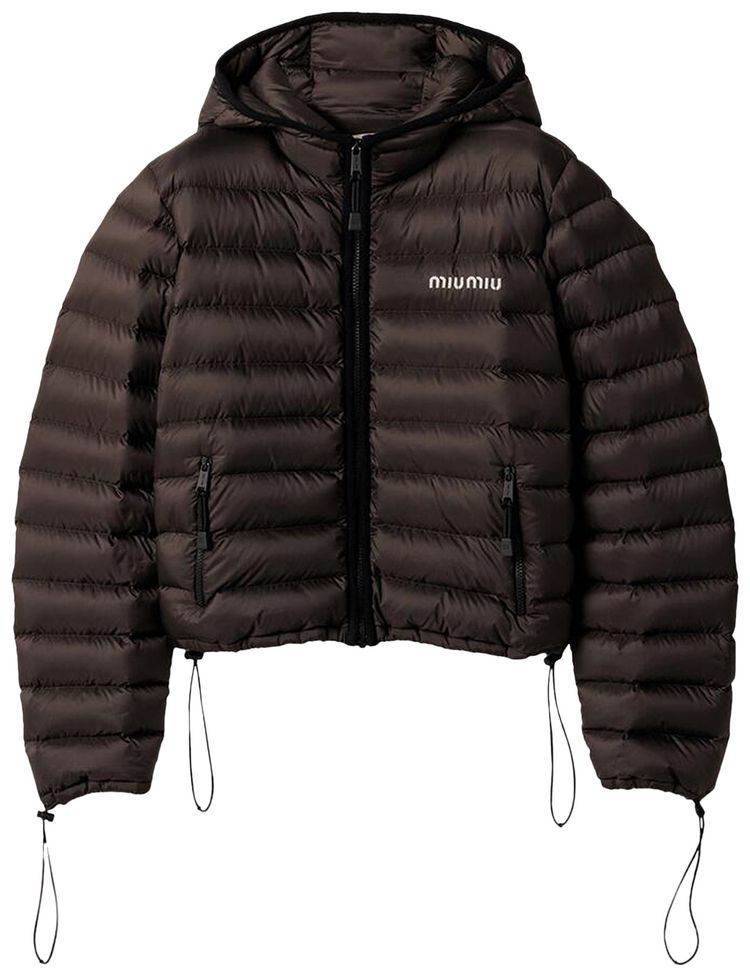 Miu Miu Light Ponge Down Hooded Jacket Selva
