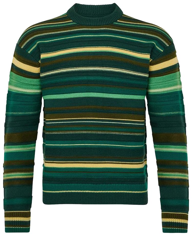 JW Anderson Multi Stripe Jumper GreenMulticolor