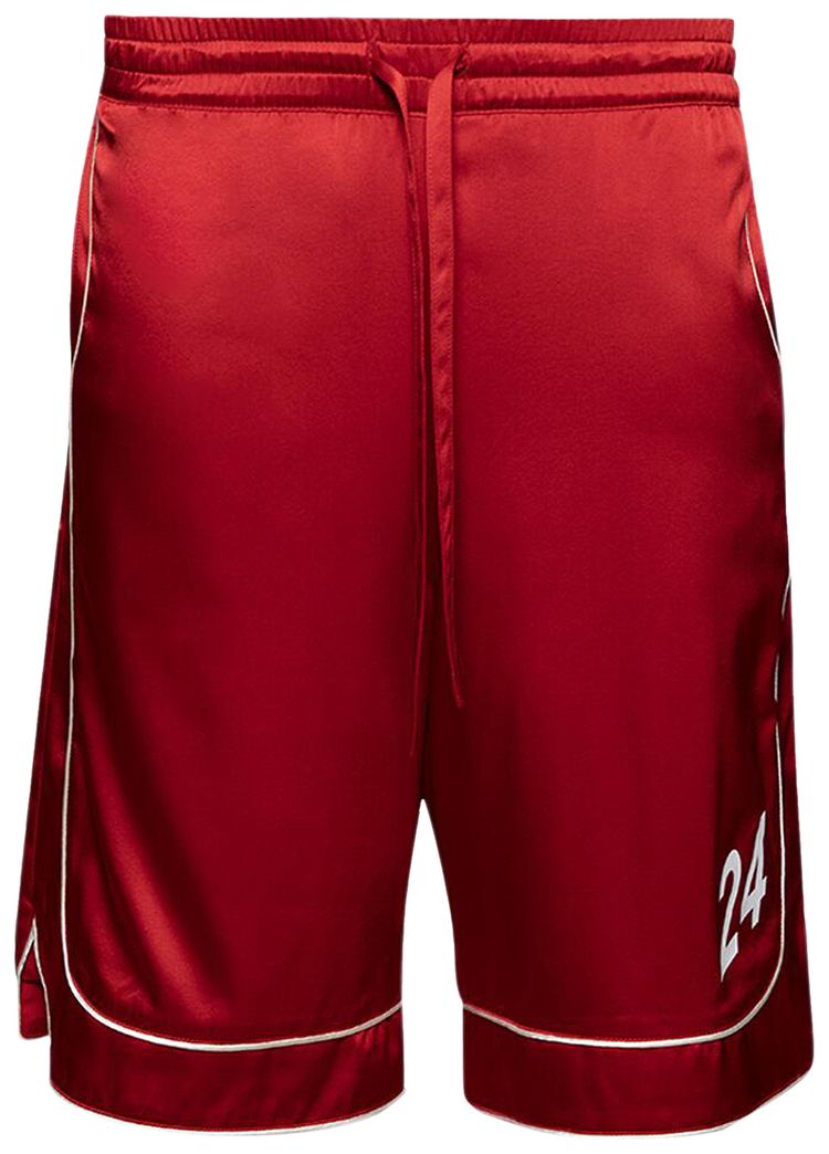 Nahmias 24 Silk Basketball Shorts Cherry