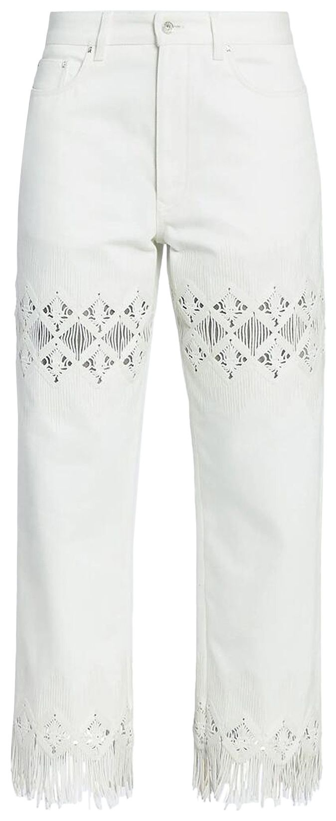 Rabanne Straight Pants Off White