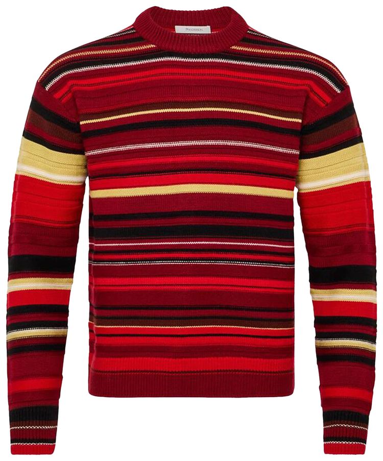 JW Anderson Multi Stripe Jumper RedMulti