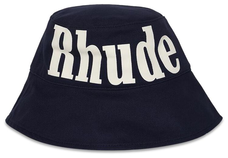 Rhude Logo Bucket Hat NavyOff White