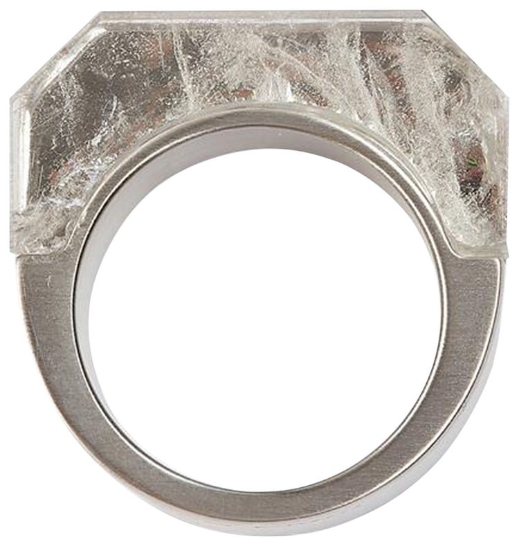 Rick Owens Double Crystal Hollywood Ring Palladio