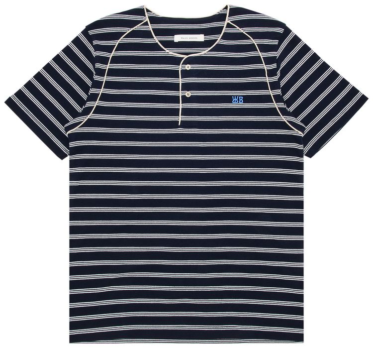 Wales Bonner Isaiah T Shirt NavyWhite