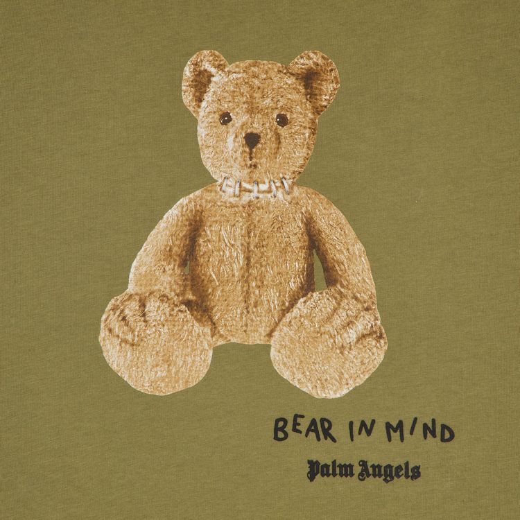 Palm Angels Bear In Mind Tee Army GreenBrown