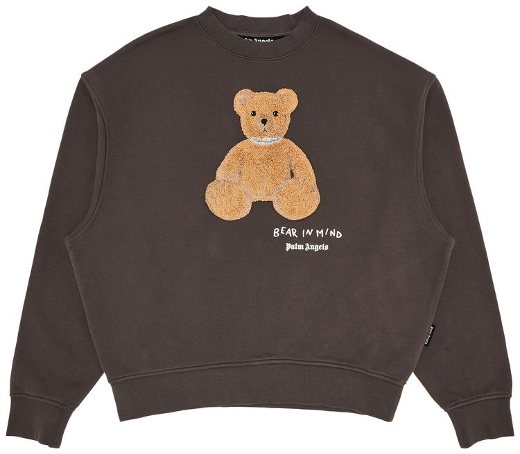 Palm Angels Bear In Mind Crew Dark GreyBrown
