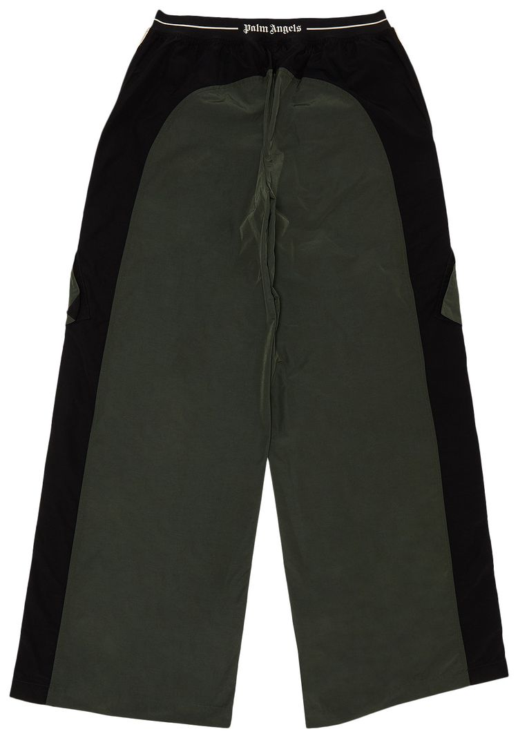 Palm Angels Colorblock Cargo Pants Forest GreenBlack