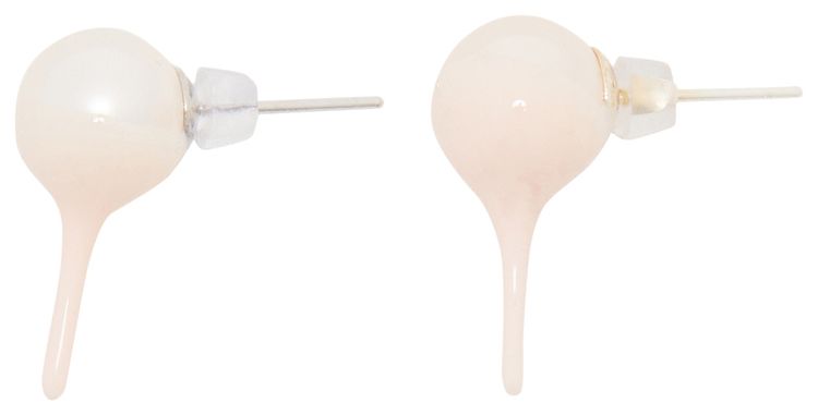 Ottolinger Dipped Pearl Studs SilverLight Pink