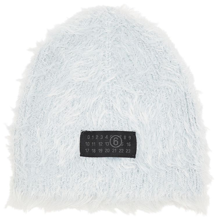 MM6 Maison Margiela Furry Beanie Light Grey