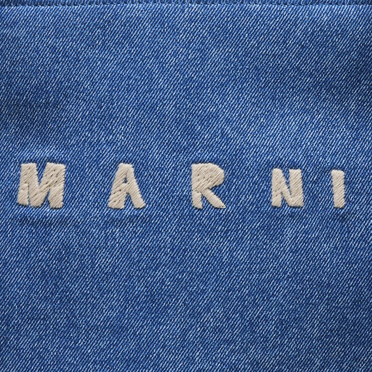 Marni Light Washed Denim Basket Ocean