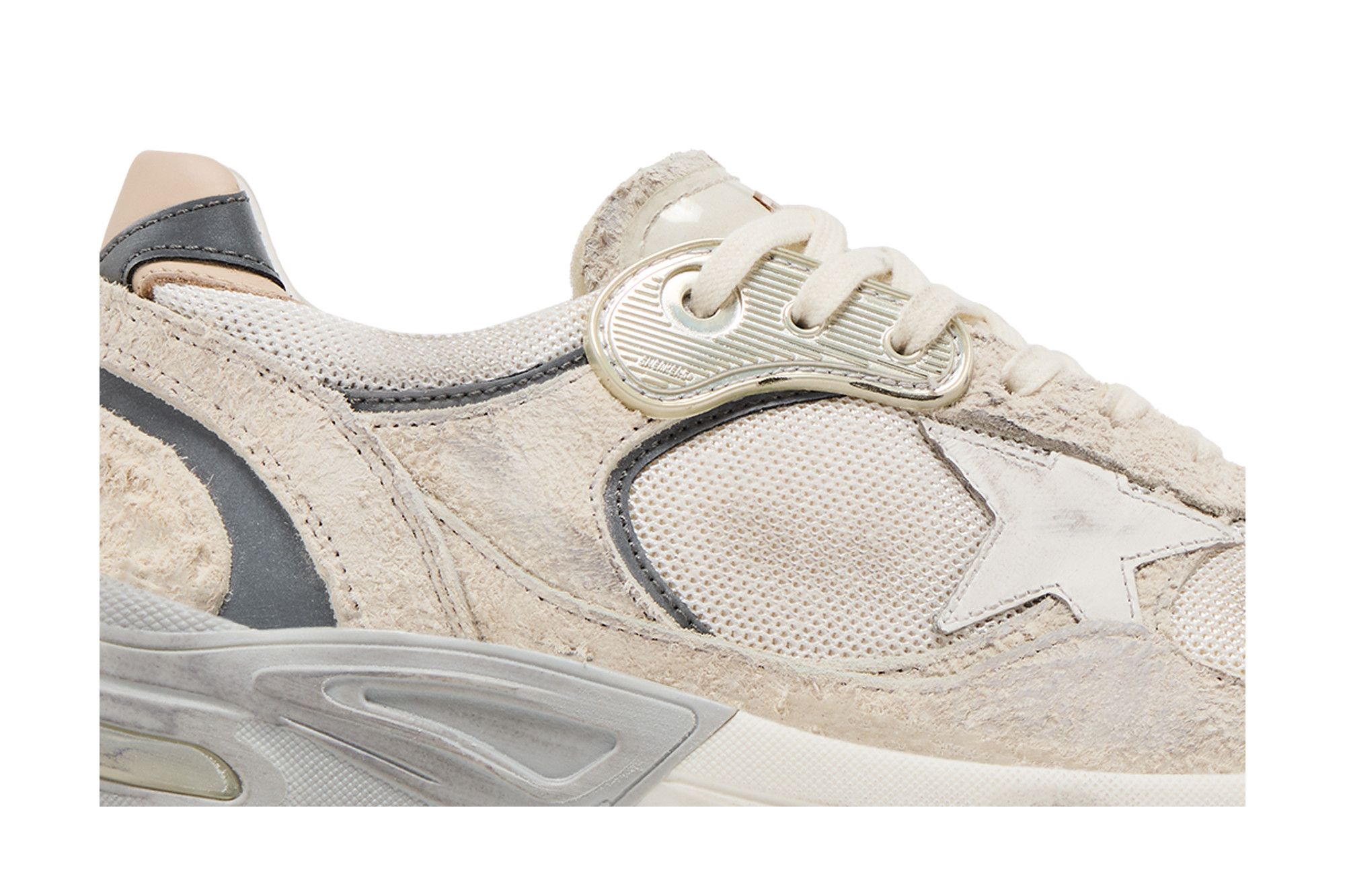 GOLDEN GOOSE スニーカー DAD STAR GWF00199 F002156 ローカット Women's Dad-Star in white mesh and suede
