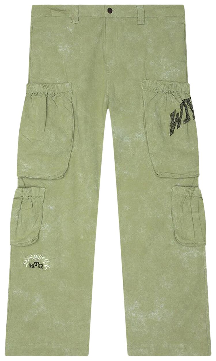 Honor The Gift Twill Cargo Wide Leg Green