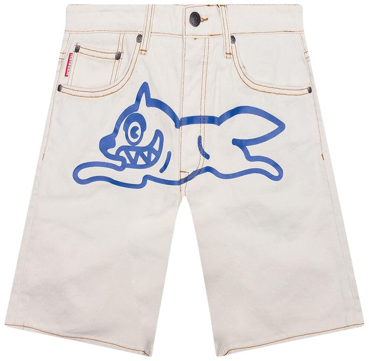 Icecream Cream Jean Strawberry Fit Shorts Whisper White